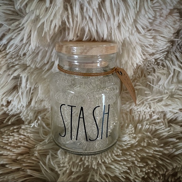 Rae Dunn Other - Rae Dunn Stash Jar with 25 Hair Ties